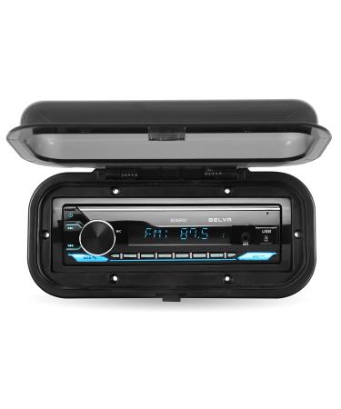 Belva BMRC1B Flip-Up Black Water-Resistant Marine Radio Cover/Radio Splash Guard