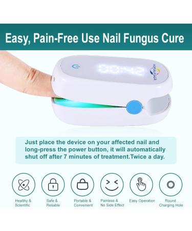 Blue Light Nail Fungus Laser Treatment Device with Timer for Home Use - Touch Screen Nail Repair - Buy Online on SooperMarket.com