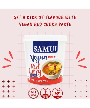 Samui Vegan Thai Red Curry Paste Sauce for Cooking 400g - Buy Online on SooperMarket.com