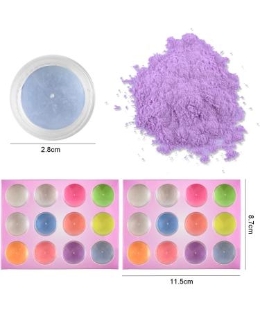 24 Pack Glow in The Dark Pigment Powder - Luminous Neon Colors for DIY Nail Art, Slime, Resin, Acrylic Paint - Non-Toxic Fluorescent UV Powder - Buy Online on SooperMarket.com
