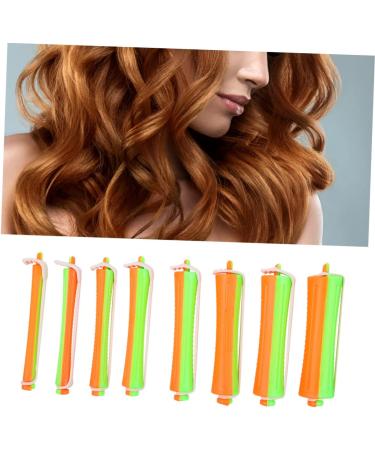 NOLITOY 8set 80pcs Curling Iron Hair Rollers Curling Wand Fashionable Hair Curler Two-color Rubber Band - Buy Online on SooperMarket.com