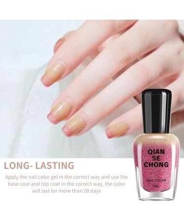 Colorful Nail Polish Quick Drying Long-Lasting Nail Varnish with Thermal Temperature Color Changing Diamond Glitter Reflective Nail Polish for DIY Nail Art at Home #20 - Buy Online on SooperMarket.com