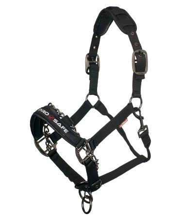 LeMieux Pro-Safe Headcollar for Horses & Ponies in Black - Adjustable for Perfect Control in Hand Use Only Full Black
