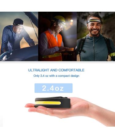 Rechargeable LED Headlamp for Hard Hat | Waterproof Headlight for Camping & Running - Buy Online on SooperMarket.com