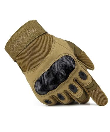 FREE SOLDIER Gloves for Men Full Finger Fingerless Gloves for Work Gardening Cycling Motocycle Hiking Riding Climbing Large Full Finger Sand