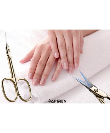 Cuticle Scissors Precision Manicure Beauty Nail Scissors for Small Children Cuticle Nipper Professional Stainless Steel Scissors for Men Women 3.7 Inch Gold - Buy Online on SooperMarket.com