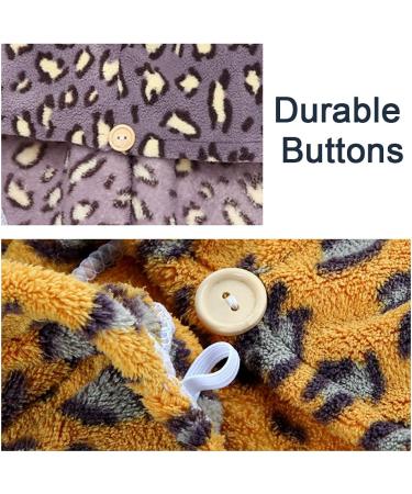 Seloobant Leopard Print Microfiber Towel Set - Super Absorbent Quick Dry Hair Towels (3 Pack) for Ultimate Hair Care - Buy Online on SooperMarket.com