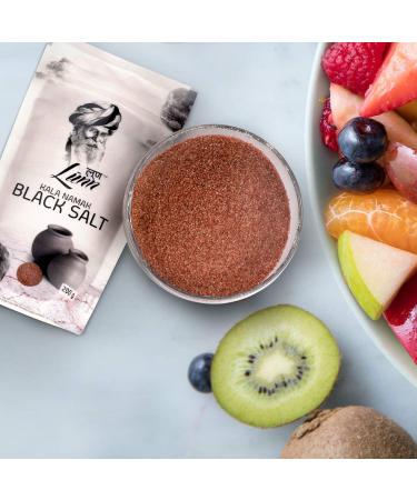 LUNN Natural Fine Grain Black Salt (Kala Namak) 7.05 Oz - Rich in Minerals, Pure Unrefined Non-GMO Vegan Salt - Gluten Free - Pack of 1 - Buy Online on SooperMarket.com