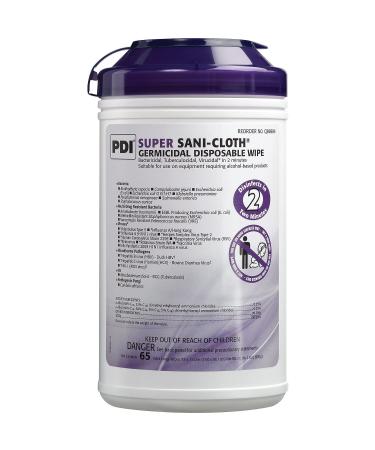 Super Sani-Cloth Extra-Large Wipes (8 x 14) Case of 6 Canisters - Q86984