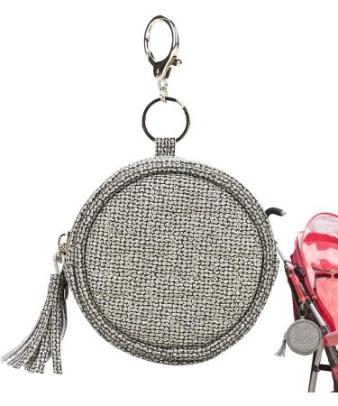 Virtcooy Pacifier Holder with Clip | Dark Gray Binky Clip Pouch for Babies | Easy Attachment to Diaper Bag & Handbag - Buy Online on SooperMarket.com
