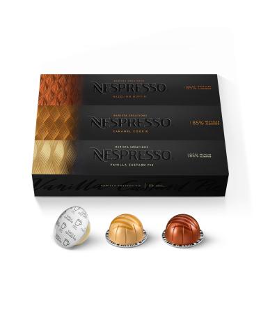 Nespresso Capsules VertuoLine Barista Flavored Pack Mild Roast Coffee 30 Count Coffee Pods Brews 7.8 Ounce