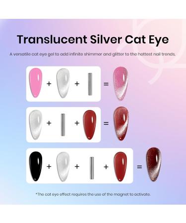 Beetles Cat Eye Gel Nail Polish - 15ml Silver Shimmer Velvet Gel for UV LED Nail Lamp - Manicure Salon & DIY Home Use - Buy Online on SooperMarket.com
