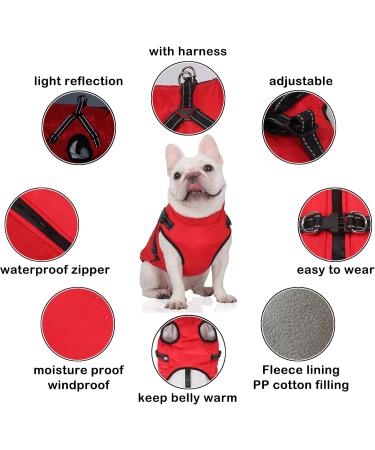 Luowan Waterproof Dog Coat for French Bulldogs | Warm Vest & Dog Jacket for Small Dogs (S Green) - Multi-Sizes Available - Buy Online on SooperMarket.com