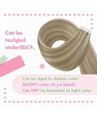 Youngsee Real Hair Tape Extensions - Short Brown & Blond 30 cm 20PCs Remy Seamless - Buy Online on SooperMarket.com