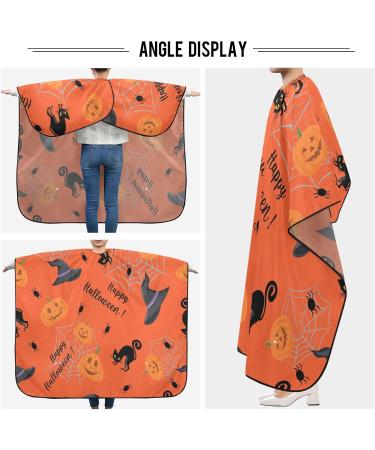 Kigai Happy Halloween Barber Cape - Professional Waterproof Hair Cutting Cape for Men & Women with Adjustable Snap Closure - Salon Hairdressing Essential - Buy Online on SooperMarket.com