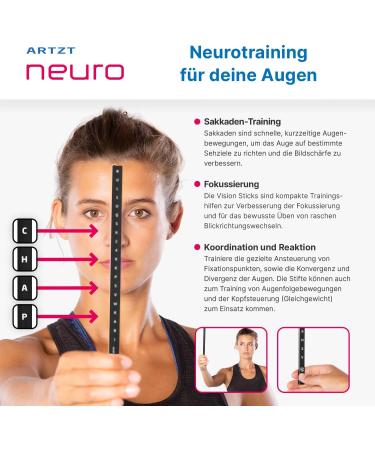 ARTZT Neuro Eye Trainer Vision Stick Set of 2 - Multicolored Eye Exercise Tools | Improve Vision | International Shipping - Buy Online on SooperMarket.com