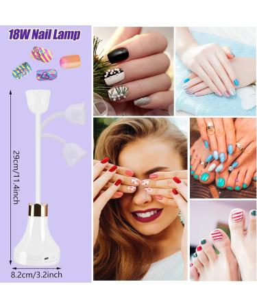 Rose Mini Nail Dryer - Aceshop 18W UV LED Nail Lamp for Gel Polish, Portable and USB Rechargeable, 360 Rotatable Design - Quick Dry Curing Lamp for DIY Manicure at Home or Salon - Buy Online on SooperMarket.com