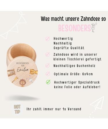 Personalized Dinosaur Milk Tooth Box - Child-Friendly UV Printing for First Teeth Remembrance - Buy Online on SooperMarket.com