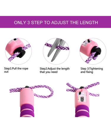 Buy Convinit Kids Jump Rope with Counter - Adjustable Anti-slip Handle Violet - Perfect for Girls & Boys - Buy Online on SooperMarket.com