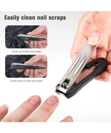 FERYES 3-in-1 Fingernail Clipper with Nail Catcher & Metal Storage Box - Toenail Clipper for Men & Women - Champagne - Buy Online on SooperMarket.com