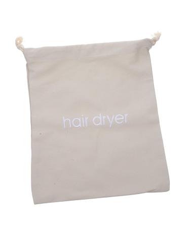 HAPINARY 4pcs Hair Dryer Storage Bag Travel Accessories Bags Drawstring Hairdryer Sack Kit Light Grey Fabric