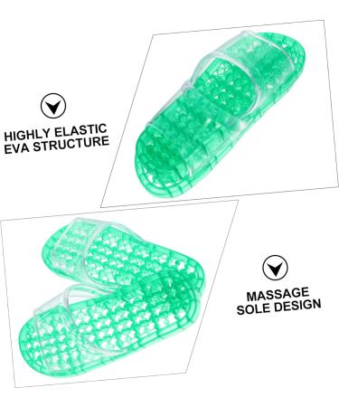 MAGICLULU 2 Pairs Slippers Quick Drying Shower Slippers Green Home Indoor Slippers Non Dorm Shoes Gym Foot Spa Soak Tub Shower Footware Massaging Travel Pvc Household Plastic Barrel 28x10.3cm 11x5pcs Greenx5pcs - Buy Online on SooperMarket.com