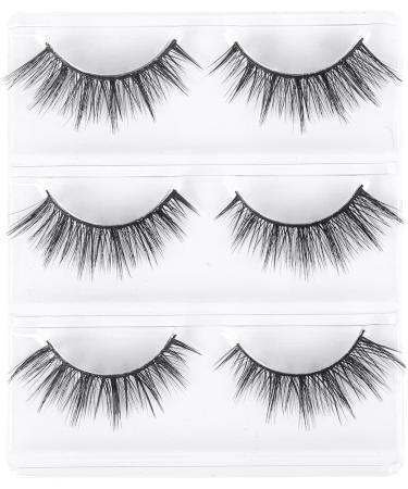 3D Mink False Eyelashes Natural Look Reusable Fake Lashes Volume Fluffy Soft Strip Lashes 3 Pairs No Glue 3Pairs36 - Buy Online on SooperMarket.com