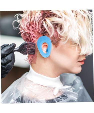COOLHIYA 2 Pairs Hair dye Ear caps Heat Protection Hair Dyeing Supplies Ear caps for Hair dye Hair dye Ear Cover Hair Coloring Ear Cover Ear Muffs Silica Gel tab Accessories Men and Women Blue 7.5x5cm - Buy Online on SooperMarket.com