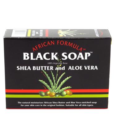African Formula Black Soap 3.5oz with Shea Butter & Aloe Vera (6 Pack) - 103ml x 6 - Buy Online on SooperMarket.com