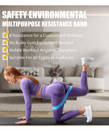 8 Level Resistance Bands Set for Effective Workouts - Booty Bands Included - Buy Online on SooperMarket.com