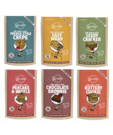 GO-LOW Value Bundle - 6 Keto and Low Carb Baking Mixes | Gluten Free | Low sugar | Paleo | Vegan Friendly | Wheat free