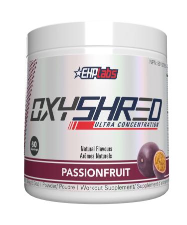 EHPlabs OxyShred Thermogenic Pre Workout Powder & Shredding Supplement - Preworkout for Men & Women Sugar Free Energy Powder with 150mg of Caffeine - Passionfruit 60 Servings
