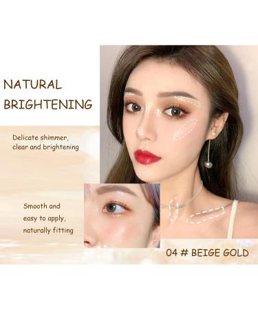 Shefave Highlighter Makeup Palette - Highly Pigmented Shimmer Colours for Long-Lasting Silky Makeup - 04 Beige Gold (40g) - Buy Online on SooperMarket.com