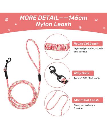 Petom Flower Pattern Cat Dishes & Leash Set | Round Lanyard for Cats - Shop Internationally! - Buy Online on SooperMarket.com
