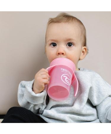 Twistshake 360 Cup 6+m - Pastel Grey & Black | Spill-Proof Baby & Toddler Cup for Easy Hydration | International Shipping Available - Buy Online on SooperMarket.com