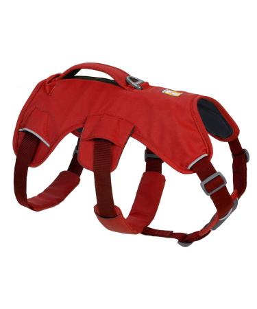 RUFFWEAR Web Master Dog Harness Padded Anti-escape Dog Harness with lifting Handle for Everyday Adventures 2 Lead Attachments Size: Medium (69-81 cm) Red Sumac Red Sumac Medium