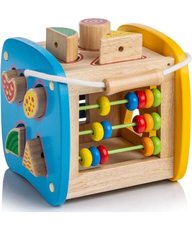 All Kids United Wooden Plug-In Cube Toy | Motor Skills & Design Recognition | Educational Puzzle Sorting for Enhanced Concentration - Buy Online on SooperMarket.com