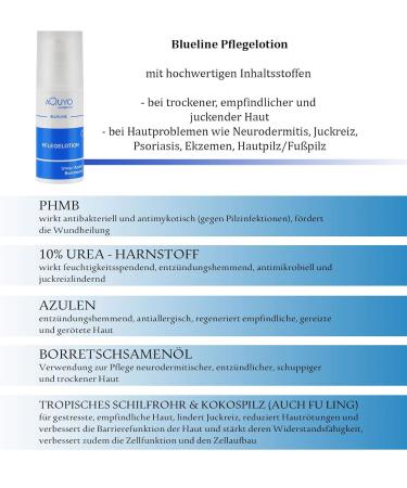 Blueline Creme Lotion - Effective Treatment for Skin Fungus Athlete's Foot Eczema & Psoriasis | 100ml Body Lotion for Dry & Itchy Skin - Buy Online on SooperMarket.com