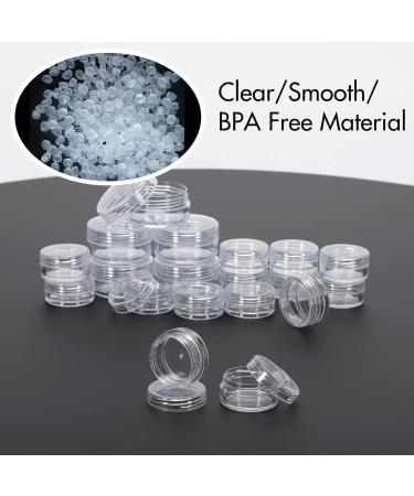 ZEJIA 3g Sample Containers with Lids - 25 Pack Clear Lip Balm Cosmetic Jars - Buy Online on SooperMarket.com