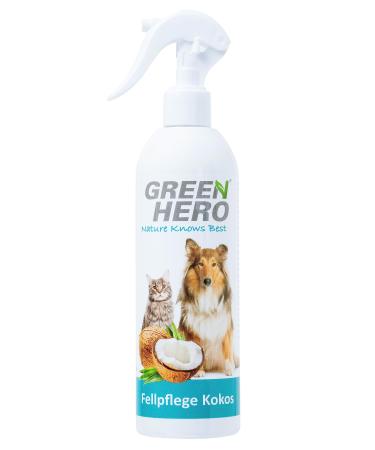 Green Hero Nursing Pray Kokos 250ml for Dogs & Cats For Intensive Fell Care Dead Filzing spray with coconut water against matters for all fur types without parabens microplastics & dyes