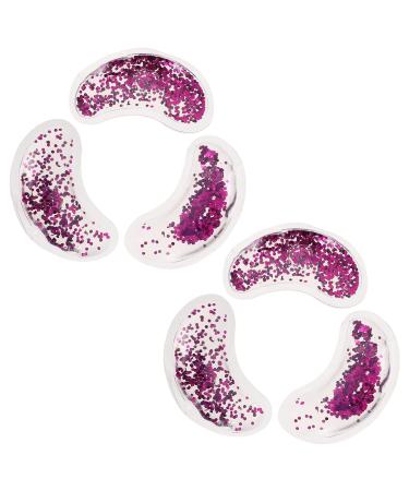 Exceart cool pad set eyes Compress cooling pack eyes for dry eyes swollen eyes dark circles 6 purple cooling eye mask violet