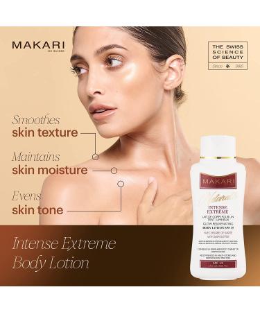 MAKARI Naturalle Intense Extreme Body Lotion SPF15 (17.6 oz) | Brightening and Toning Formula for Dry to Normal Skin | Fades Marks, Soothes with Shea Butter - Buy Online on SooperMarket.com