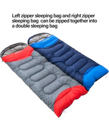 BISINNA 4 Season Backpacking Sleeping Bag with Pillow - Waterproof Lightweight Warm Washable for Adults Kids - Ideal for Camping Hiking Mountaineering - Blue (Right Zipper) - Buy Online on SooperMarket.com
