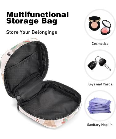 Indian Rabbits Pattern Sanitary Napkin Storage Bag - Cute Menstrual Cup Pouch for Women & Teens - Multi-colored - Buy Online on SooperMarket.com