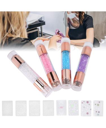 Premium Nail Studio Manicure Stamp Kit - 4 Silicone Sets & Double-Head Nail Art Tools for Home Use - Buy Online on SooperMarket.com