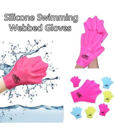 EXCEREY Silicone Webbed Swimming Gloves - Red M - Adult & Kids Water Training Gloves - Buy Online on SooperMarket.com