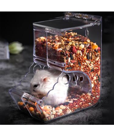 Hamsters Feeder Small Animals Automatic Dispenser Gravity Auto Dispensers Pet Pellets Food Storage Bowl - Dwarf Hamster Gerbils Mice Hedgehog Guinea Pig and Other Small Animal Ideal Feeding Station - Buy Online on SooperMarket.com