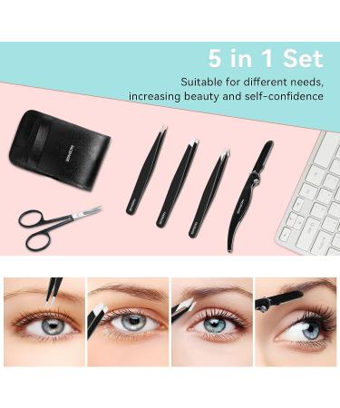 FACEMADE 3-Piece Tweezers Set for Women and Men - Stainless Steel Eyebrow Tweezers, Scissors, and Razor for Facial Hair Removal - Buy Online on SooperMarket.com