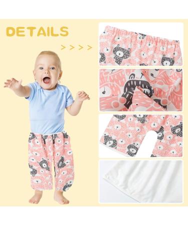 Baby Toilet Training Pants 2-in-1 Waterproof Reusable Cotton Nappy Skirt Diaper - Cute Cartoon Pink Bear Design - Skort Pants for Kids - Low Waist - Size M - Buy Online on SooperMarket.com