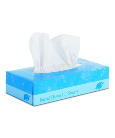 GEN 6501 Facial Tissue, Flat Box, 2-Ply, 8" x 8.3", 100 per Box (Case of 30 Boxes)